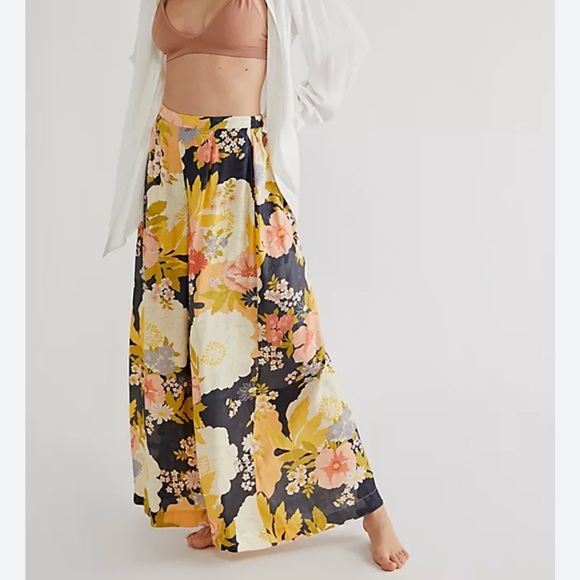 Spell & The Gypsy Anthropologie Tyler Wide Leg Viscose Pants Sz XXS Boho Coastal